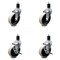 Service Caster 4 Inch Thermoplastic Wheel 1-7/8 Inch Expanding Stem Caster Set with 2 Brakes SCC-EX05S410-TPRS-178-2-SLB-2 - alternate 1